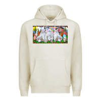 Oatmeal Heather Easter Bunnies Premium Hoodie - RanaPortraitStore