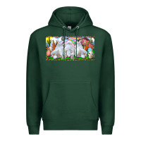Sports Green Easter Bunnies Premium Hoodie - RanaPortraitStore