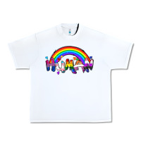 White Human pride Urban Heavy Tee - FaDigitalArtStudio