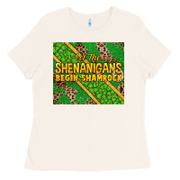 Bone Let the shenanigans begin shamrock tumbler Ladies Tee - HowdyJamesFarm
