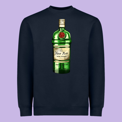 Have Fun Gin Bottle Heavyweight Sweatshirt Designed By Adodesignshop