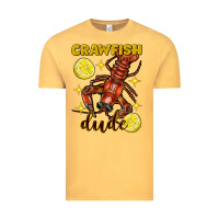 Vintage Mustard Mardi Gras Crawfish dude Vintage Tee - FaDigitalArtStudio