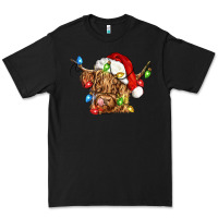 Black christmas heifer cow Premium Tee - CowGirlArtShop