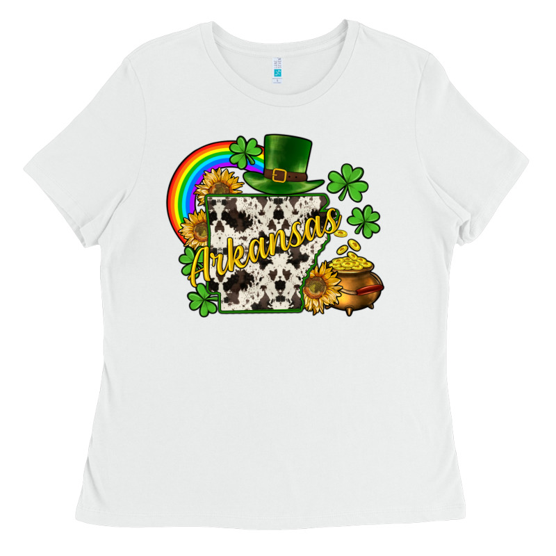 Arkansas Map St. Patrick's Ladies Tee by CowGirlArtShop | Teevron