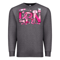 Charcoal Heather breast cancer lpn licensed practical nurse Premium Sweatshirt - JahusDesignShop