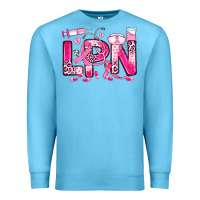 Ocean Blue breast cancer lpn licensed practical nurse Premium Sweatshirt - JahusDesignShop