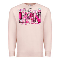 Pale Pink breast cancer lpn licensed practical nurse Premium Sweatshirt - JahusDesignShop