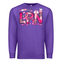 Purple breast cancer lpn licensed practical nurse Premium Sweatshirt - JahusDesignShop