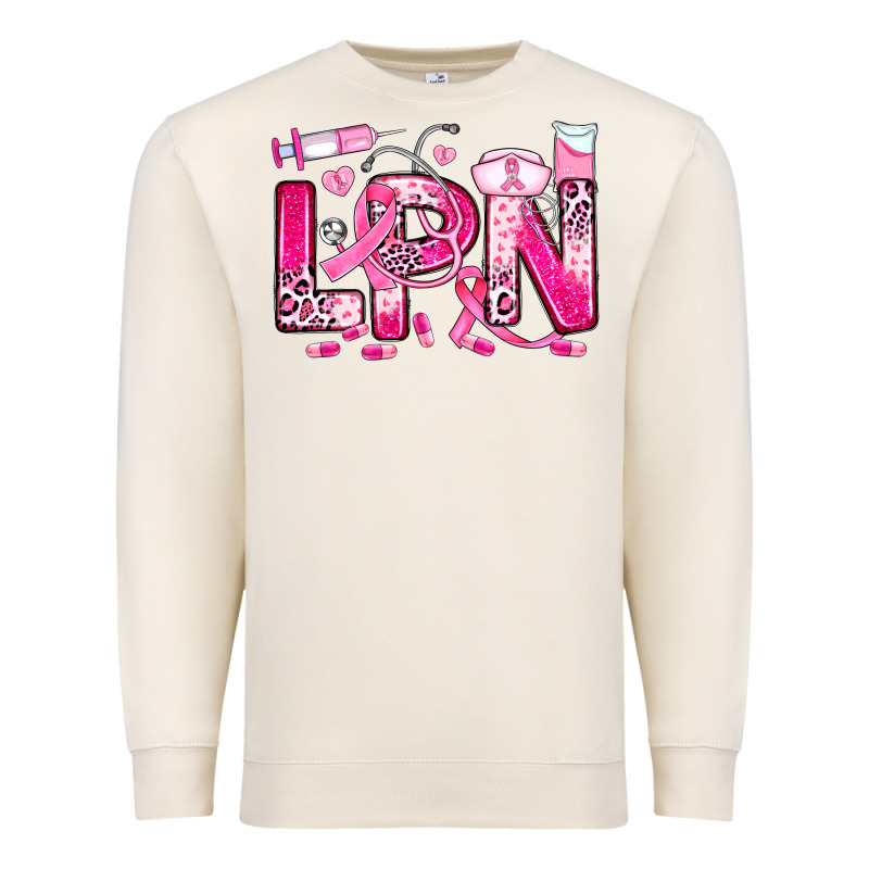Breast Cancer Lpn Licensed Practical Nurse Premium Sweatshirt by JahusDesignShop | Teevron