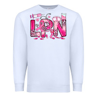 White breast cancer lpn licensed practical nurse Premium Sweatshirt - JahusDesignShop