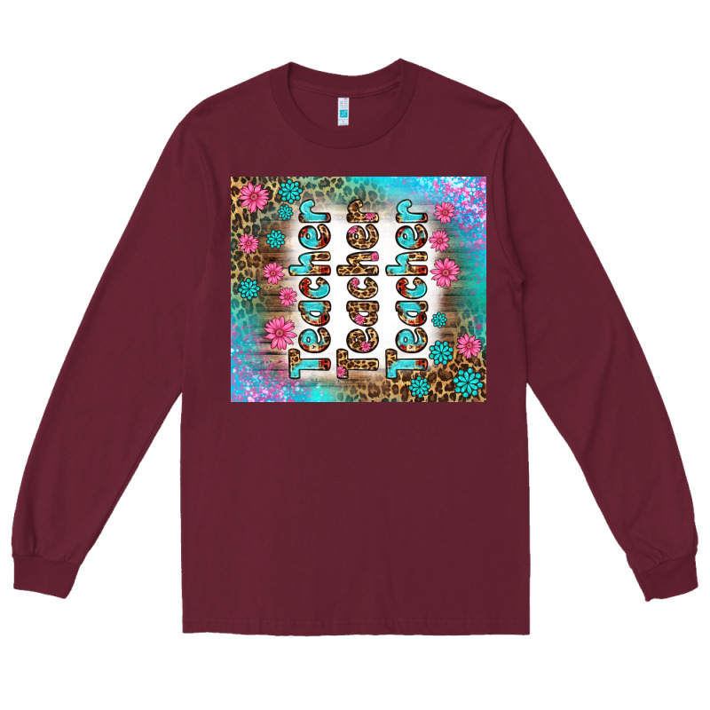 Teacher Gemstone And Pink Flower Tumbler Long Sleeve Tee by BundleAndBundleShop | Teevron