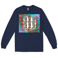 Navy teacher gemstone and pink flower tumbler Long Sleeve Tee - BundleAndBundleShop