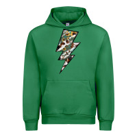 Emerald Lightning Bolt Urban Hoodie - JahusDesignShop