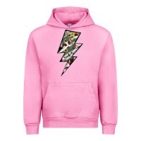 Fuchsia Pink Lightning Bolt Urban Hoodie - JahusDesignShop