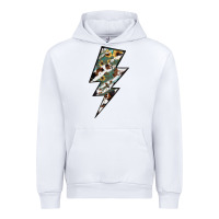 White Lightning Bolt Urban Hoodie - JahusDesignShop