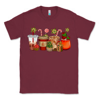 Burgundy christmas cup cakes coffee cups Classic Tee - CowGirlArtShop