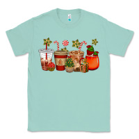 Seafoam christmas cup cakes coffee cups Classic Tee - CowGirlArtShop