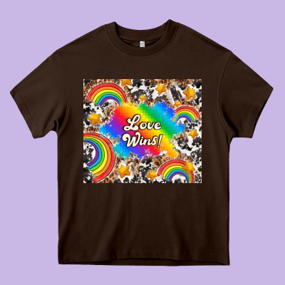 Love Wins Heavy Core Tee Designed By Tumblerdesignbyshophia