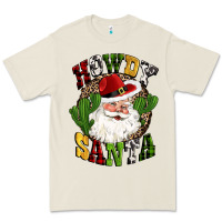 Bone howdy santa western cactus christmas Premium Tee - CowGirlArtShop