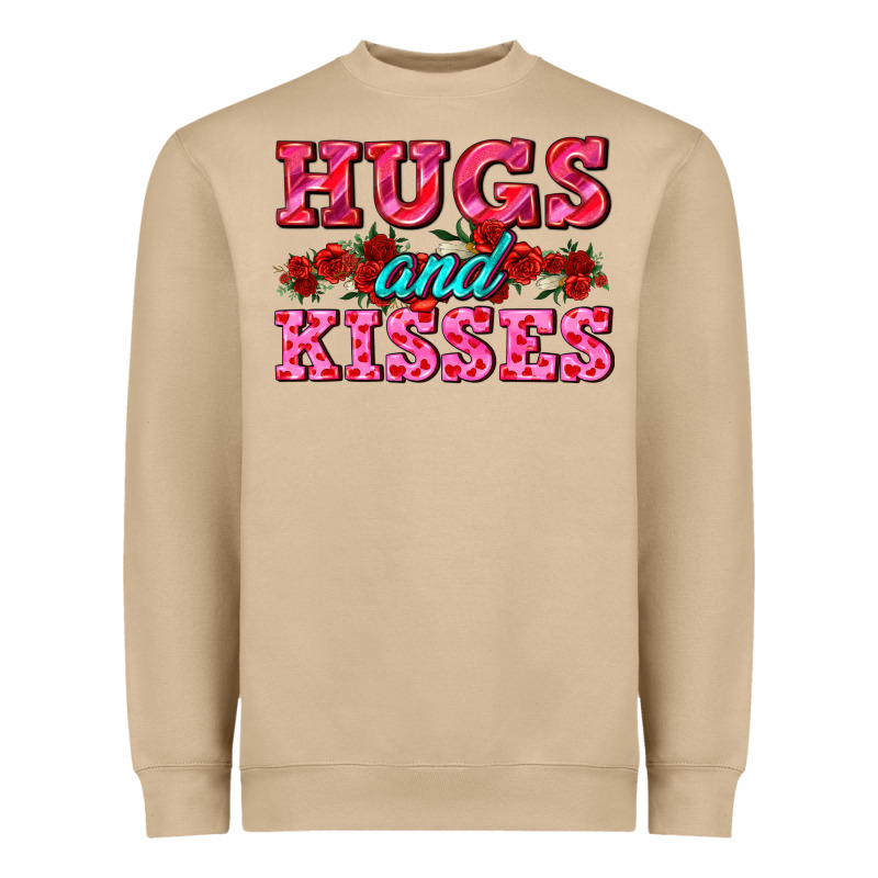 Hugs And Kisses Valentines Heavyweight Sweatshirt by AdoDesignShop | Teevron
