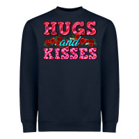 Navy hugs and kisses valentines Heavyweight Sweatshirt - AdoDesignShop