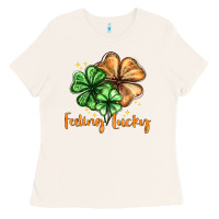 Bone Feeling lucky with clover Ladies Tee - HowdyJamesFarm