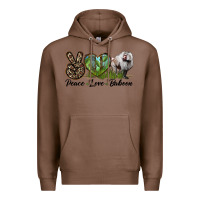 Chestnut Leopard Peace Love Baboon Premium Hoodie - LillyAllenDesigns