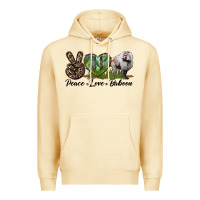 Pina Colada Leopard Peace Love Baboon Premium Hoodie - LillyAllenDesigns