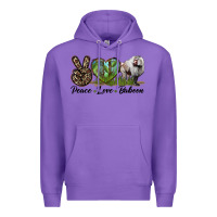 Purple Leopard Peace Love Baboon Premium Hoodie - LillyAllenDesigns