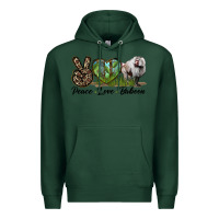 Sports Green Leopard Peace Love Baboon Premium Hoodie - LillyAllenDesigns