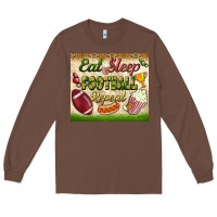 Chestnut eat sleep football repeat tumbler Long Sleeve Tee - BundleAndBundleShop