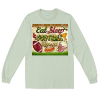 Matcha eat sleep football repeat tumbler Long Sleeve Tee - BundleAndBundleShop