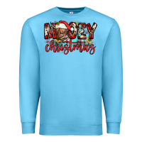 Ocean Blue mooey christmas sunflower Premium Sweatshirt - JahusDesignShop