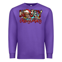 Purple mooey christmas sunflower Premium Sweatshirt - JahusDesignShop