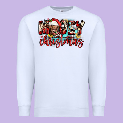 Mooey Christmas Sunflower Premium Sweatshirt Designed By Jahusdesignshop
