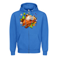 True Royal pumpkin pie with daisies and cinnamon Zipper Hoodie - AdoDesignShop