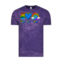 Cloud Purple Peace Love Pride Vintage Tee - Jasminsmagicworld