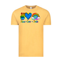 Vintage Mustard Peace Love Pride Vintage Tee - Jasminsmagicworld