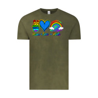 Vintage Olive Peace Love Pride Vintage Tee - Jasminsmagicworld