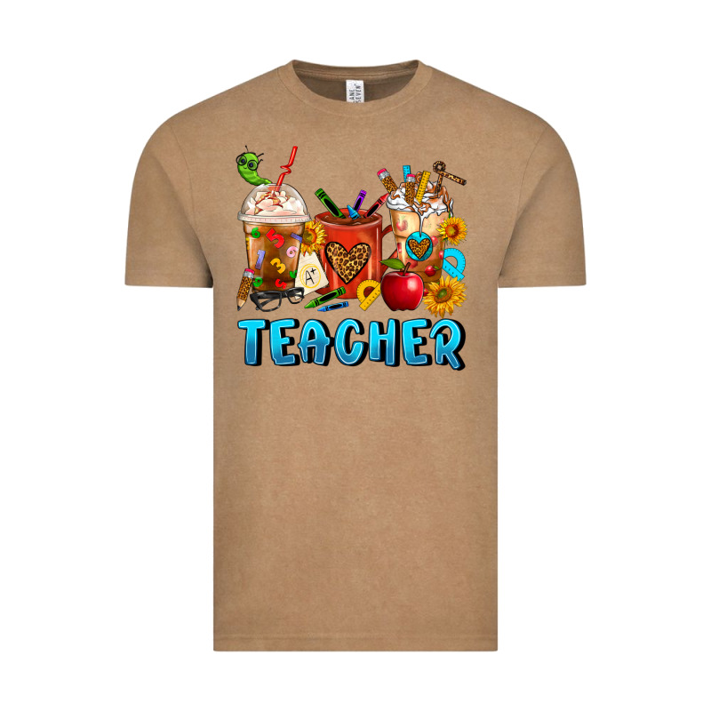 Teacher Coffee Cups Vintage Tee by FaDigitalArtStudio | Teevron