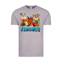 Vintage Zinc Teacher Coffee Cups Vintage Tee - FaDigitalArtStudio