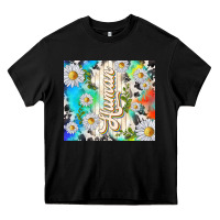 Black human with daisies Heavy Core Tee - TumblerDesignByShophia