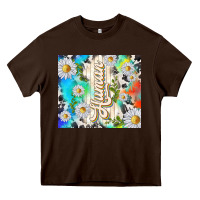 Chocolate Brown human with daisies Heavy Core Tee - TumblerDesignByShophia