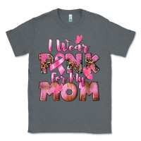 Charcoal Heather i wear pink for my mom Classic Tee - CowGirlArtShop