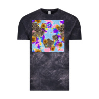 Cloud Black stars and sunflowers seamless pattern Vintage Tee - FaDigitalArtStudio