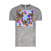 Cloud Rock stars and sunflowers seamless pattern Vintage Tee - FaDigitalArtStudio