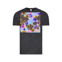 Vintage Black stars and sunflowers seamless pattern Vintage Tee - FaDigitalArtStudio