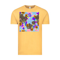 Vintage Mustard stars and sunflowers seamless pattern Vintage Tee - FaDigitalArtStudio