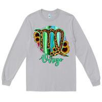 Moon Dust Virgo Zodiac Sign Sunflower Leopard Serape Long Sleeve Tee - RanaPortraitStore