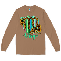 Toasted Coconut Virgo Zodiac Sign Sunflower Leopard Serape Long Sleeve Tee - RanaPortraitStore